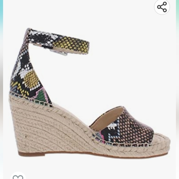 Vince Camuto Womens Maaza Embellished Ankle Strap Wedges 8.5 - Picture 5 of 5